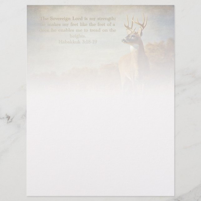 Habakkuk 3:18 Inspirational Letterhead (Front)