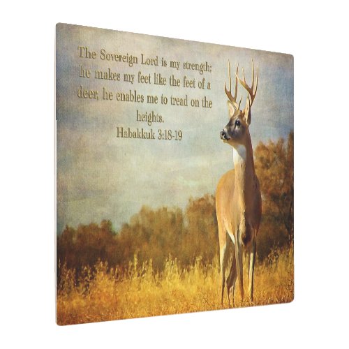 Habakkuk 318 Inspirational Metal Print