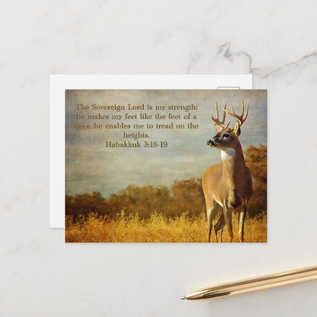 Habakkuk 3:18 Inspirational Postcard (Front/Back In Situ)