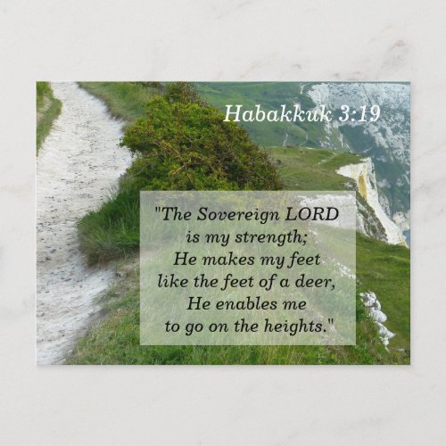 Habakkuk 3 19 Scripture Memory Card