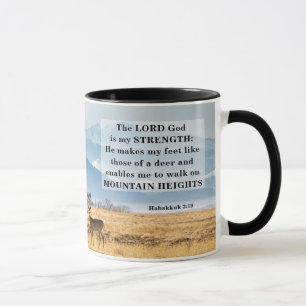 Habakkuk 3:19 The LORD God is my STRENGTH Bible Mug