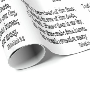 Habakkuk 3:2 square wrapping paper