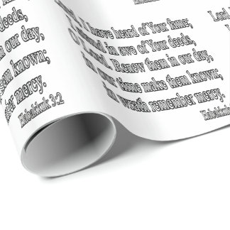 Habakkuk 3:2 square wrapping paper
