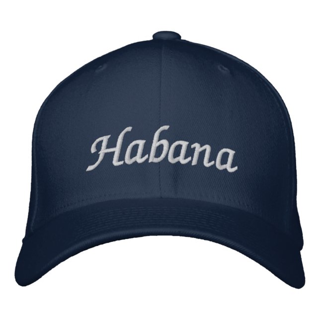 Habana Blue Embroidered Baseball Cap (Front)