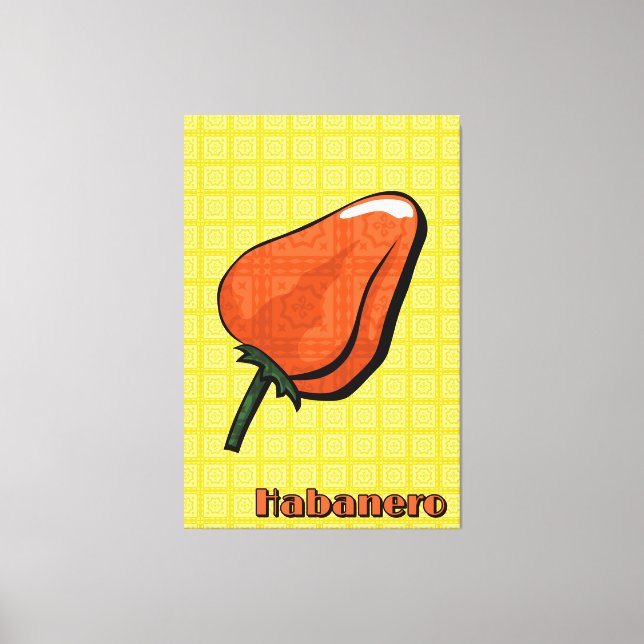 Habanero Chili Pepper Canvas Art (Front)