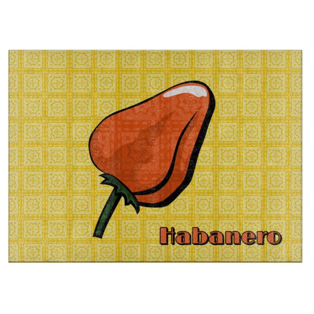 Habanero Chili Pepper Cutting Board (Front)