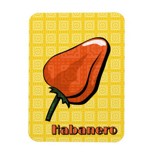 Habanero Chili Pepper Flexible Magnet