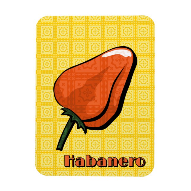 Habanero Chili Pepper Flexible Magnet (Vertical)