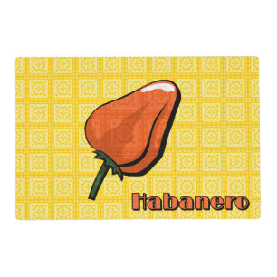 Habanero Chili Pepper Laminated Placemat