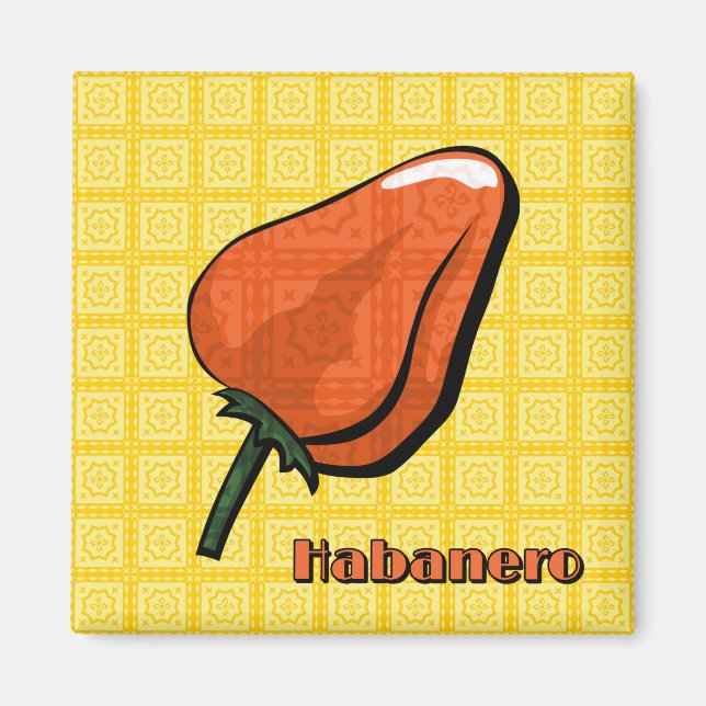 Habanero Chili Pepper Magnet (Front)
