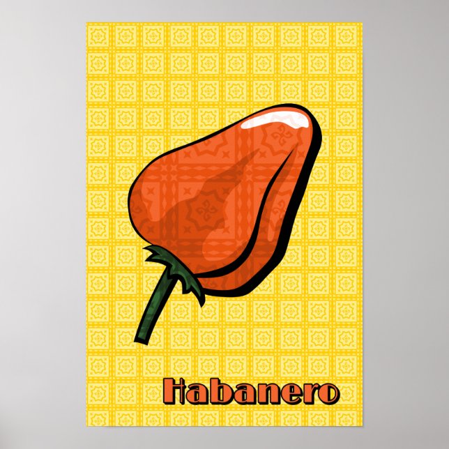 Habanero Chili Pepper Poster (Front)