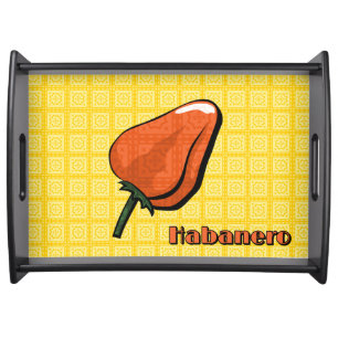 Habanero Chili Pepper Serving Tray