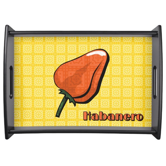 Habanero Chili Pepper Serving Tray (Front)