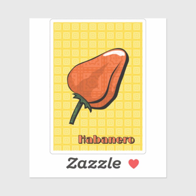Habanero Chili Pepper Sticker (Sheet)