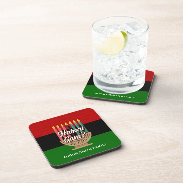 HABARI GANI Kwanzaa Beverage Coaster (Right Side)