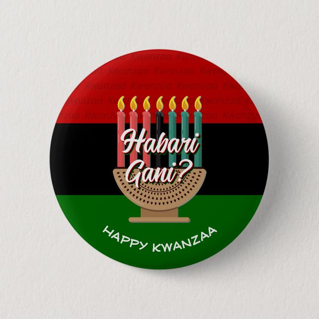 HABARI GANI Kwanzaa Button (Front)