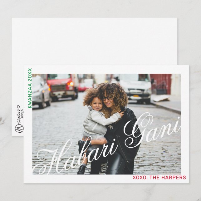 Habari Gani Kwanzaa Card (Front/Back)