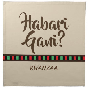 Habari Gani - Kwanzaa items Cloth Napkin