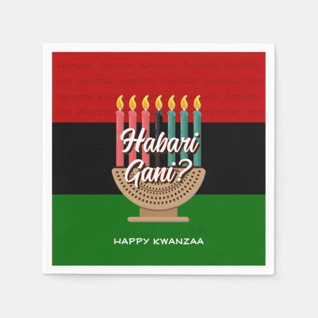 HABARI GANI Kwanzaa Paper Napkins (Front)