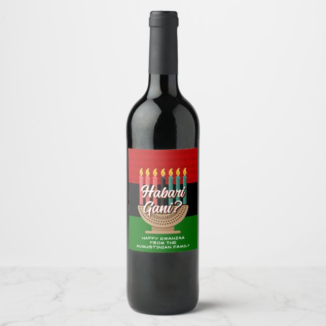 HABARI GANI Kwanzaa Wine Label (Front)