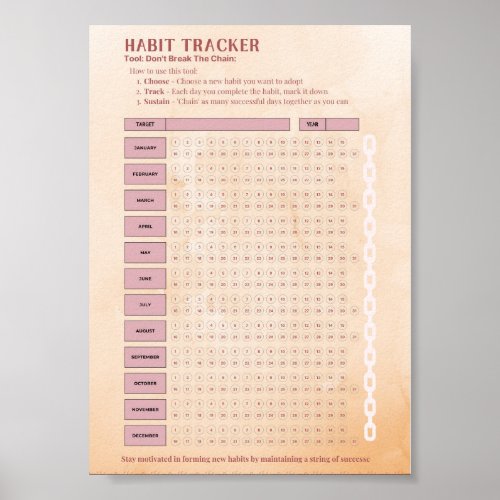 Habbit trackerDonât break the chain Poster