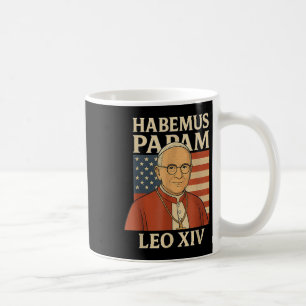 Habemus Papam Pope Leo Xiv American Flag Catholic Coffee Mug