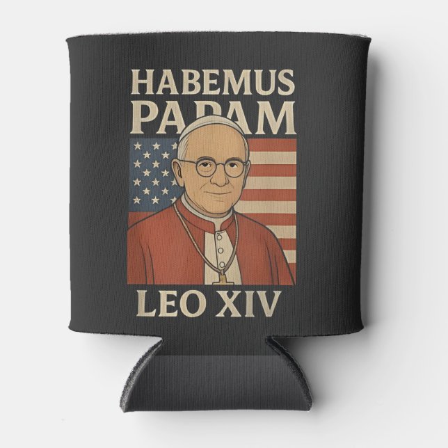 Habemus papam Pope Leo XIV Christian Church  Can Cooler (Front)