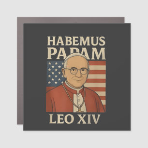 Habemus papam Pope Leo XIV Christian Church Car Magnet