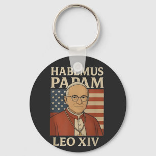 Habemus papam Pope Leo XIV Christian Church Keychain