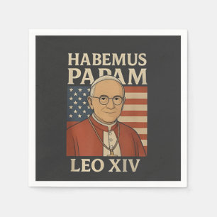 Habemus papam Pope Leo XIV Christian Church Napkins