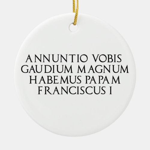 Habemus Papum Christmas ornament