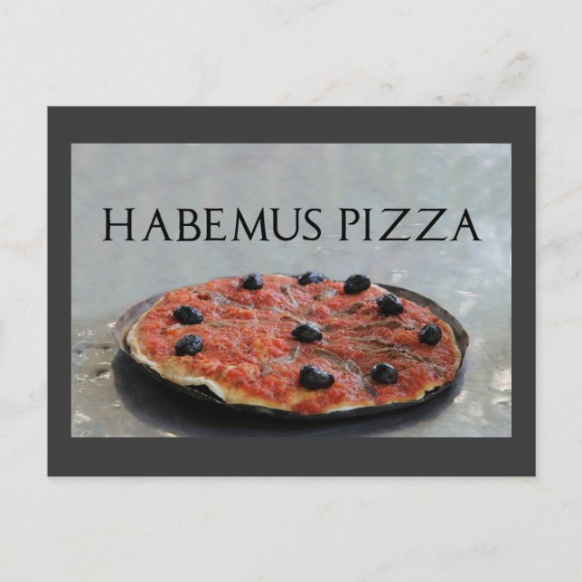 Habemus Pizza Party Invitation Postcard (Front)