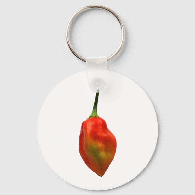 Habernero Single Pepper Photograph Keychain (Front)