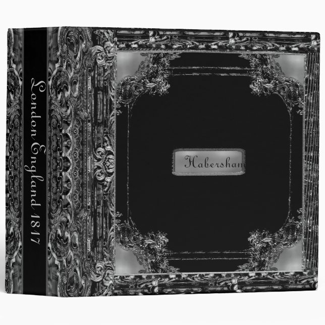 Habersham Onyx2  PersonalizedMonogram Binder (Front/Spine)