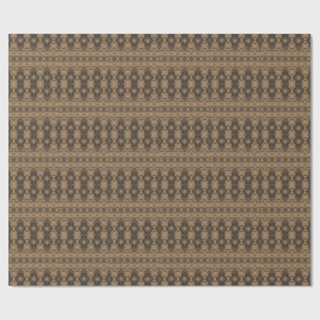 Habesha Tibeb Geometric Pattern  Wrapping Paper (Flat)