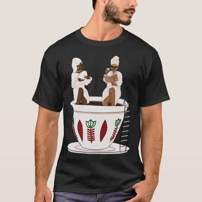 Habesha Women Coffee Jebena Caffeine Ethiopians Ba T-Shirt (Front)