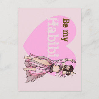 Habibi belly dancer postcard