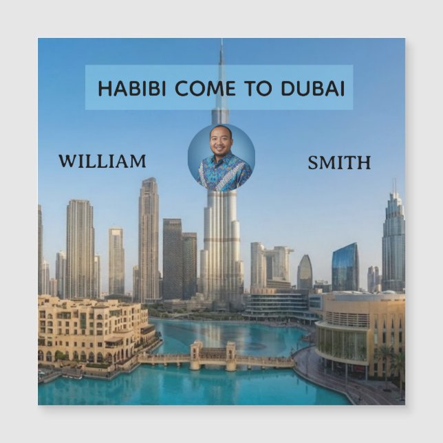 Habibi Come To Dubai Custom Name Travel (Front)