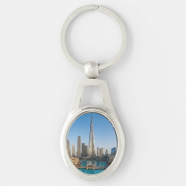 Habibi Come To Dubai Custom Name Travel  Keychain (Front)