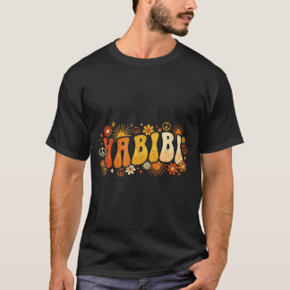 Habibi Retro 70s Tygraphy Vintage Flower Hipe Arab T-Shirt