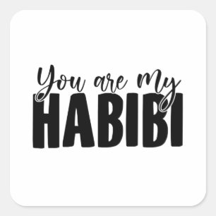 Habibis Yallah-Habibi Habibo Arabic Gifts Square Sticker