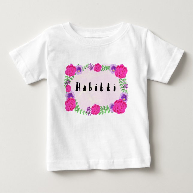 Habibti Habibi Arabic Tshirt for kids (Front)