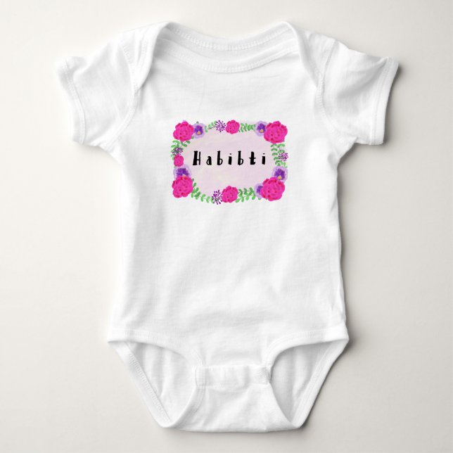 Habibti Habibi Baby Baby Bodysuit (Front)