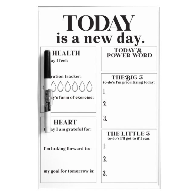 Habit Productivity To-Do List Dry Erase Board (Front)