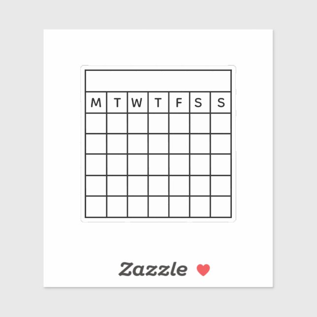 Habit Tracker,Bullet Journal,Month Grid Calendar Sticker (Sheet)