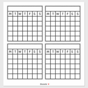 Habit Tracker,Bullet Journal,Month Grid Calendar Sticker