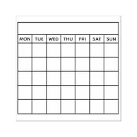 Bullet Journal Stamp. Monday Start Monthly Habit Tracker. Monthly Calendar  Stamp. Planner Calendar Stamp. Bujo Stamp. Habit Tracker. 