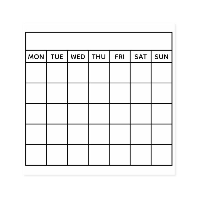 Habit tracker calendar bullet journal rubber stamp (Imprint)
