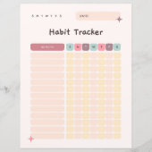 Habit Tracker Daily Checklist for Activities (Front)