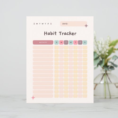 Habit Tracker Daily Checklist for Activities